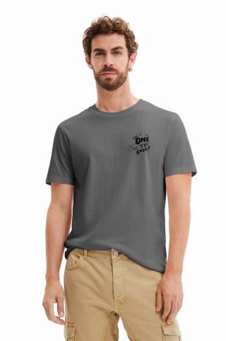 Bavlněné tričko Desigual x Disney černá barva, s potiskem