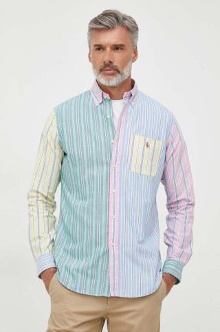 Bavlněné tričko Polo Ralph Lauren regular, s límečkem button-down