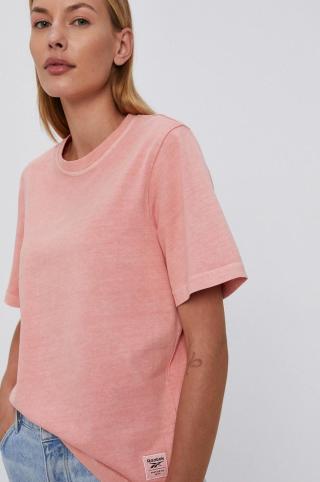 Bavlněné tričko Reebok Classic H11210 růžová barva