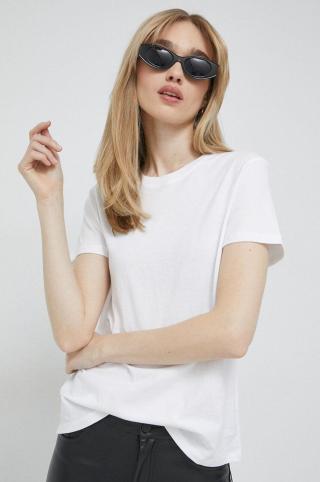 Bavlněné tričko UGG bílá barva