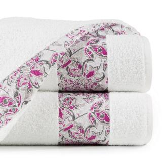 Bavlněný froté ručník s bordurou JAVA 50x90 cm, krémová, 485 gr Mybesthome Varianta: ručník - 1 kus 50x90 cm