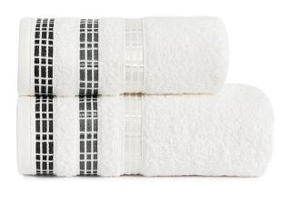 Bavlněný froté ručník s bordurou LUXURY 50x90 cm, bílá, 500 gr Mybesthome