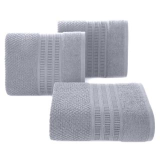 Bavlněný froté ručník s proužky ROSSI 50x90 cm, stříbrná, 500 gr Mybesthome