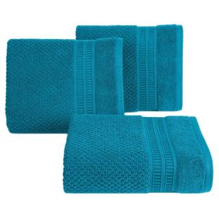 Bavlněný froté ručník s proužky ROSSI 50x90 cm, tyrkysová, 500 gr Mybesthome