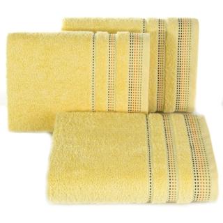 Bavlněný froté ručník s proužky SILVIA 50x90 cm, žlutá, 500 gr Mybesthome