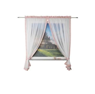 Be Be 's Collection Curtain Loop Scarf 2-pcs 3D Butterfly Pink 100x170 cm