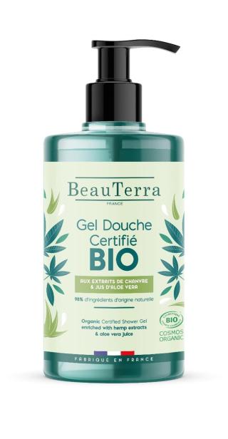 BeauTerra Sprchový gel Aloe vera a konopí BIO 750 ml