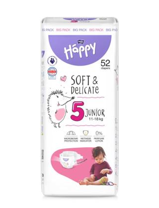 BELLA HAPPY Baby Pleny jednorázové Junior 11-18 kg Big Pack 52 ks