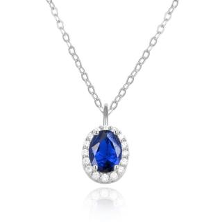 Beneto Půvabný stříbrný náhrdelník se zirkony á la Kate Middleton AGS852/47
