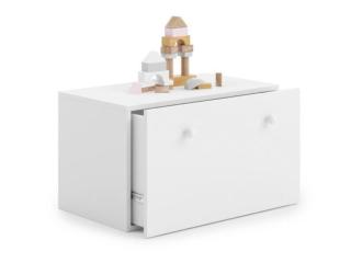 Benlemi Dětský úložný box na hračky INGA bílý Zvolte barvu úchytek: Bílá