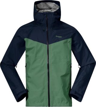 Bergans Skar Light 3L Shell Jacket Men Dark Jade Green/Navy Blue XL Outdorová bunda