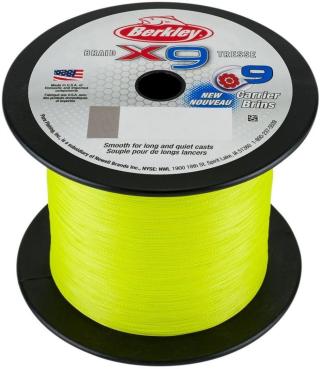 Berkley splétaná šňůra x9 fluro green-průměr 0,35 mm / nosnost 36,3 kg