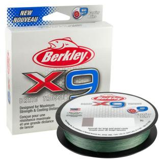 Berkley splétaná šňůra x9 low vis green 300 m - 0,20 mm 20,6 kg