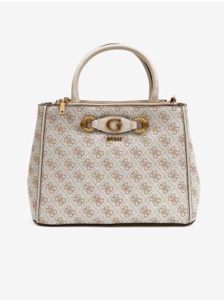 Béžová vzorovaná kabelka Guess Izzy Status Satchel