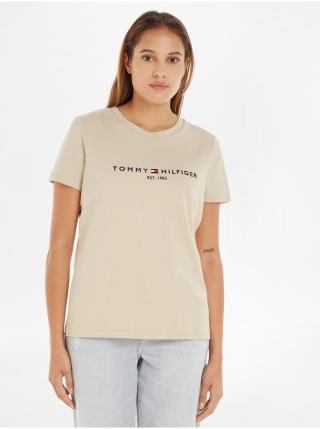 Béžové dámské tričko Tommy Hilfiger