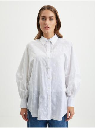 Bílá dámská vzorovaná košile KARL LAGERFELD
