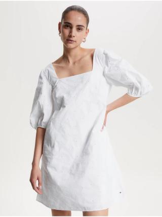 Bílé dámské vzorované šaty Tommy Hilfiger