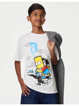 Bílé klučičí tričko s motivem The Simpsons™ Marks & Spencer