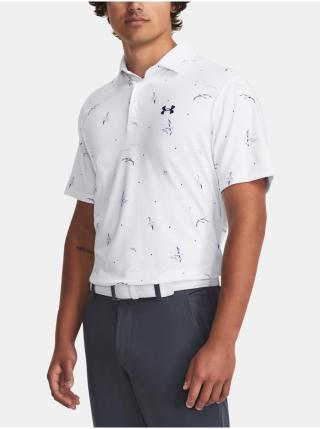 Bílé pánské vzorované sportovní polo tričko Under Armour UA Playoff 3.0 Printed Polo