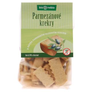 BIO NEBIO Parmezánové krekry s olivovým olejem BIO 130 g