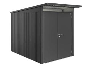 Biohort Domek na nářadí AVANTGARDE® A3, šedá metalíza, dvoukřídlé dveře