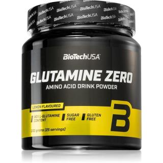 BioTechUSA Glutamine Zero podpora sportovního výkonu a regenerace příchuť Lemon 300 g