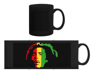 Bob Marley Černý hrnek