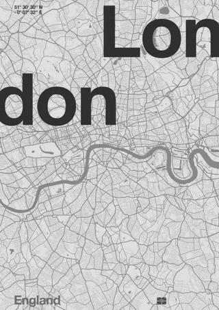 Bodart, Florent - Obrazová reprodukce London Minimal Map,