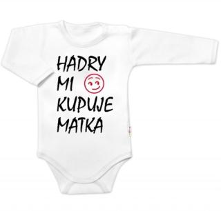 Body dlouhý rukáv Hadry mi kupuje matka, Baby Nellys, bílé, vel. 56