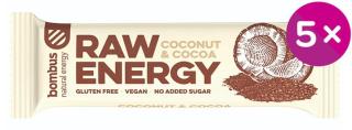 Bombus tyčinka RAW energy, coconut&cocoa 5 x 50 g