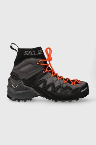 Boty Salewa Wildfire Edge Mid GTX pánské, šedá barva