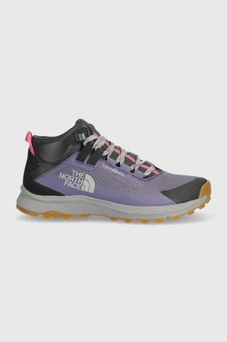 Boty The North Face Cragstone Mid Waterproof dámské, fialová barva