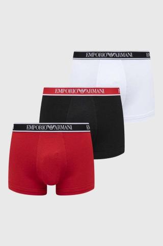 Boxerky Emporio Armani Underwear 3-pack pánské, tmavomodrá barva