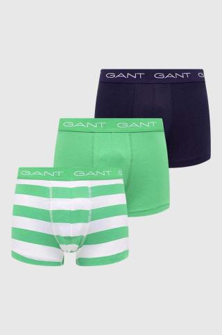 Boxerky Gant 3-pack pánské, tyrkysová barva