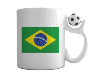 Brazilská vlajka Fotbalový hrnek