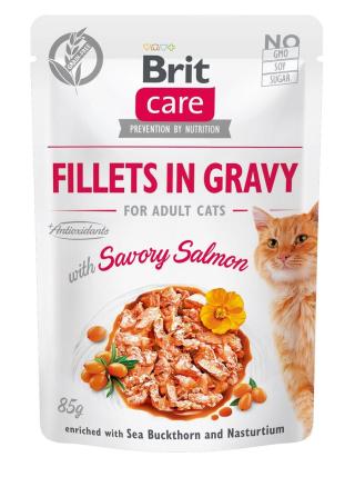 Brit Care Cat Fillets in Gravy - Salmon 85 g
