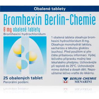 Bromhexin BC Bromhexin Berlin-Chemie 8mg obalené tablety na odkašlávání 25 ks