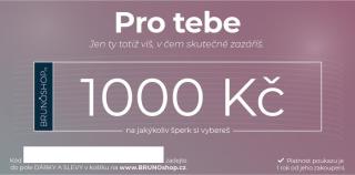 BRUNOshop.cz Elektronický poukaz PRO TEBE 1 000 Kč