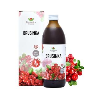 Brusinka 100% šťáva 500ml Ekomedica