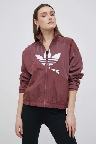 Bunda adidas Originals Adicolor HC7053 dámská, fialová barva, přechodná