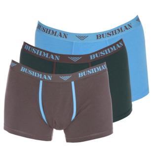 Bushman trenýrky Edward 3Pack d. brown/d. green/l. blue XXL