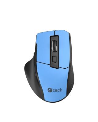 C-TECH myš Ergo WLM-05, 1600DPI, 6 tlačítek, USB nano receiver, modrá