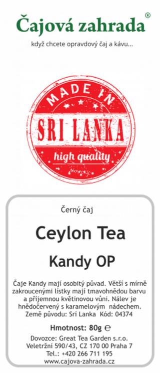 Čajová zahrada Ceylon Kandy 80g - černý čaj