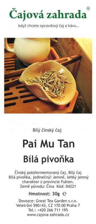 Čajová zahrada China Pai Mu Tan - bílý čaj Varianta: bílý čaj 1000g