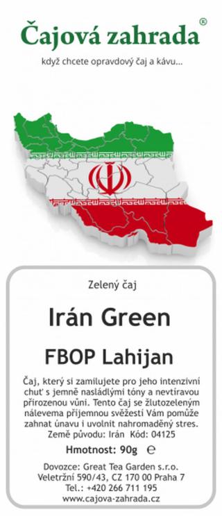 Čajová zahrada Irán Green Lahijan FBOP - zelený čaj Varianta: zelený čaj 500g