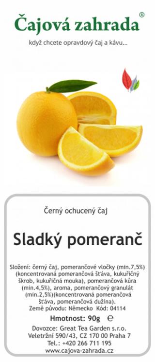 Čajová zahrada Sladký pomeranč - černý ochucený čaj Varianta: černý čaj 1000g