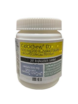 Calcichew D3 500 mg/200 IU 20 žvýkacích tablet