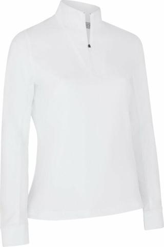 Callaway Womens Solid Sun Protection 1/4 Zip Brilliant White M
