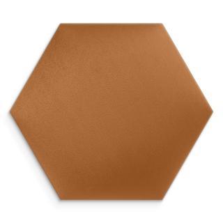 Čalouněný nástěnný panel HEXAGON 30x26 cm jantarová MyBestHome