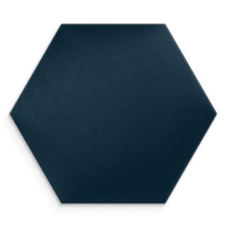 Čalouněný nástěnný panel HEXAGON 40x35 cm tmavě modrá MyBestHome